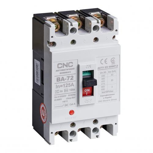 Автоматичний вимикач ВА-72, 63А, 3Р, 380В, 35кА 3-5In, CNC